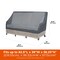 Modern Leisure Renaissance Patio Loveseat Cover, 82.5 in. L x 38 in. W x 38.25 in. H, Gray 3020 - alternate 3
